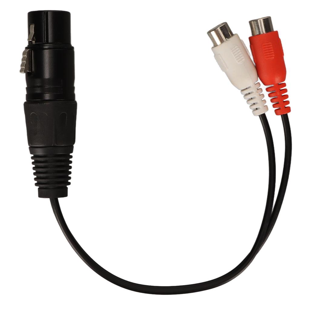 XLR Female to 2 RCA Female Y Splitter Cable 3pin Dual RCA to 1 XLR Female to Female Cable for Microphone Mixer Amplifier