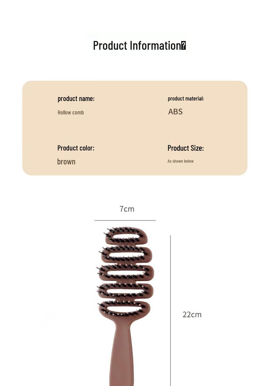 Pinecone Pig Bristle Hairbrush: Fluffy Pig Bristles for Anti-static, Smooth Hair and Massage