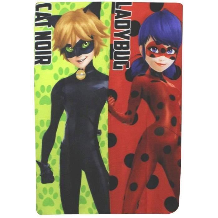 Plaid - Miraculous Ladybug - Couverture polaire - Vert - 100 x 140 cm
