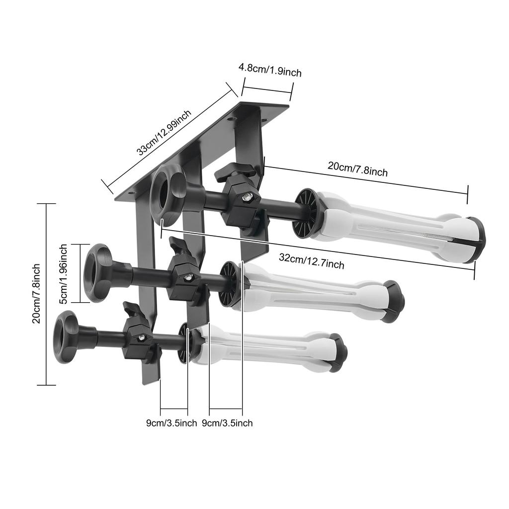 3 Roller Wall Mounted Manual Background Support System Wall Mount Backdrop Elevation Device Manual Photography Background Lifter