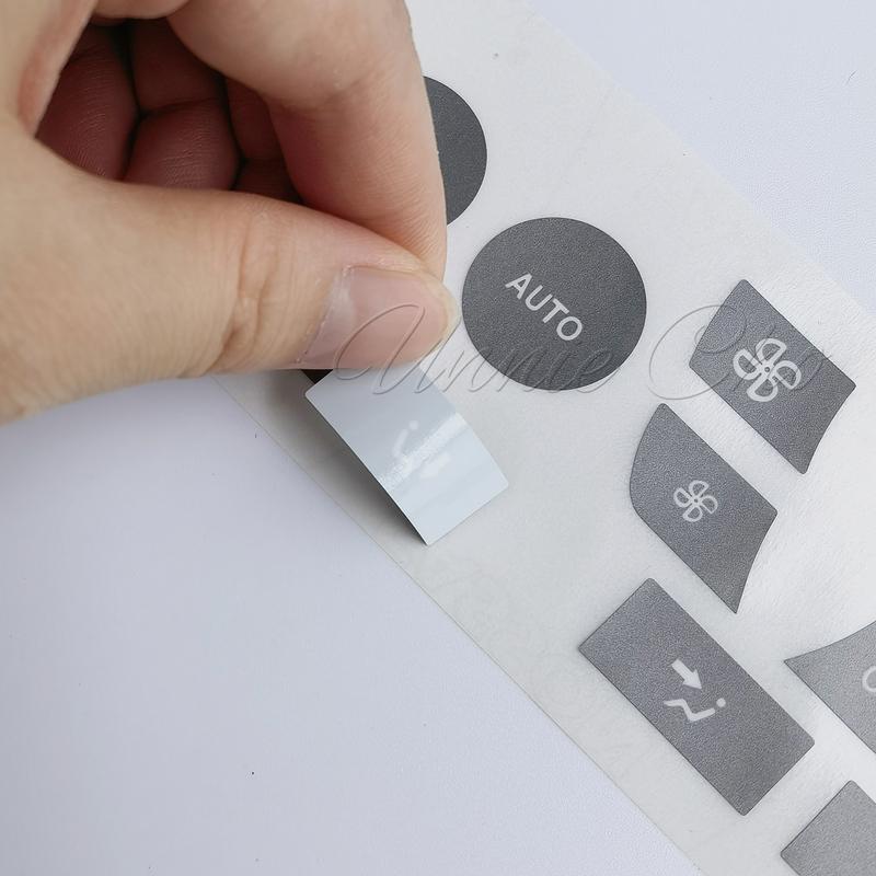 For Ford Focus MK2 Interior Decal Silver Button Repair Stickers For Air Conditioner For Ford Focus 2 Interior Tuning Accessories