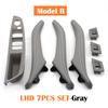 7PCS Left Hand Driver LHD Car Interior Left Right Leather Door Pull Handle Assembly Set For BMW 5 Series F10 F11 523i 525i 528i