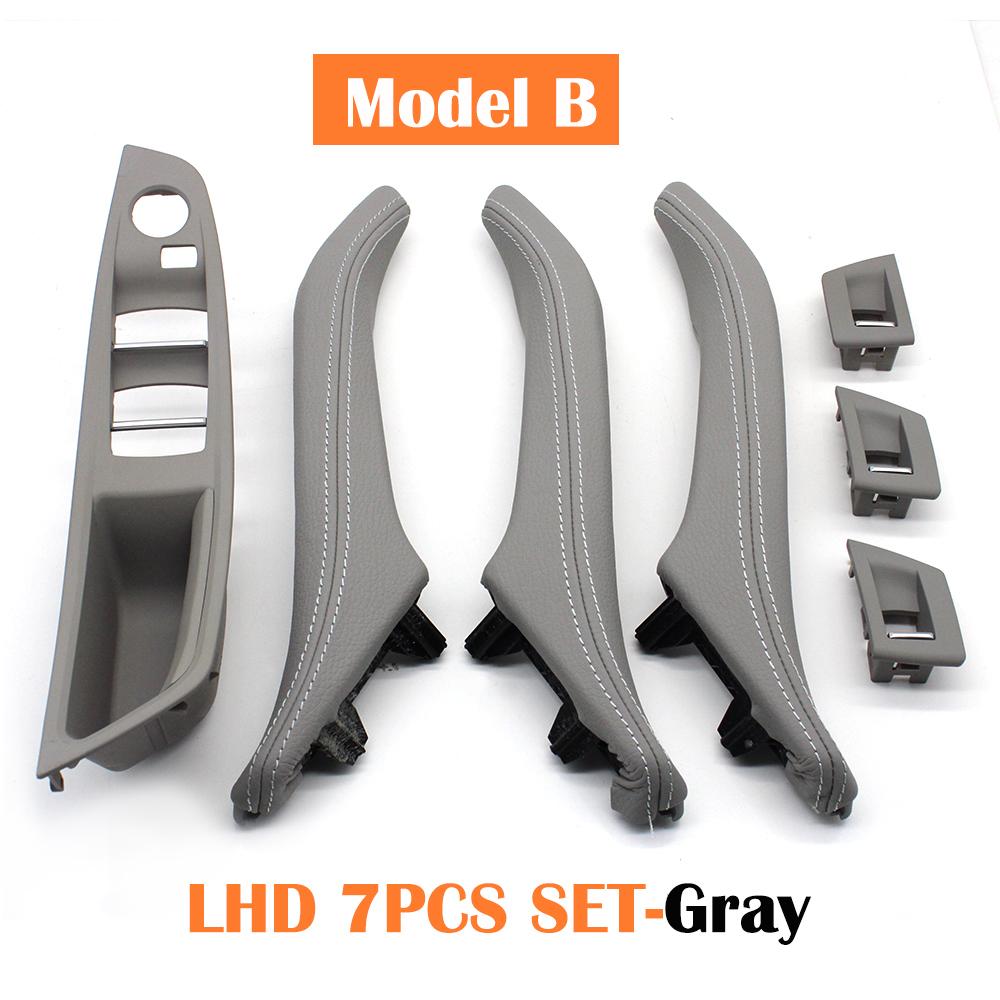 7PCS Left Hand Driver LHD Car Interior Left Right Leather Door Pull Handle Assembly Set For BMW 5 Series F10 F11 523i 525i 528i