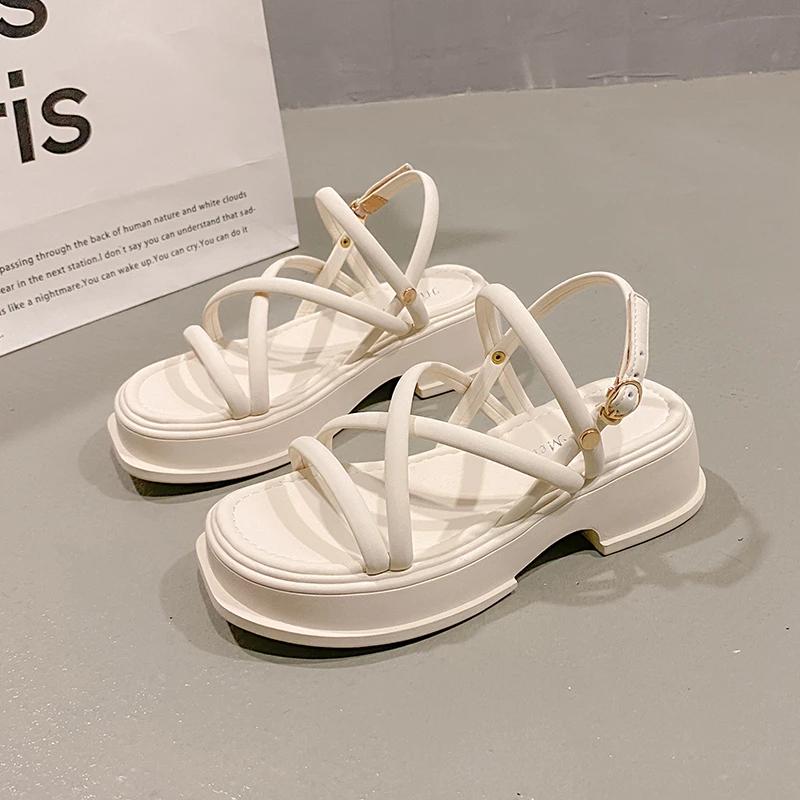 

Летние женские сандалии на массивном каблуке, модные элегантные шлепанцы с узким ремешком на толстом высоком каблуке, женские удобные сандалии-гладиаторы 35