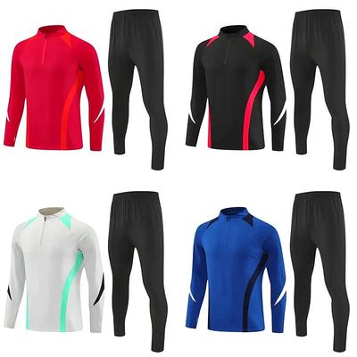 Unisex Long Sleeve Soccer Training Kit Kids Winter Sportswear Football Jersey Basketball Practice Set