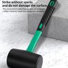 Hi-Spec Double Face Rubber Hammer Practical Multifunction Double-Sided Rubber Hammer Non-Slip Handle for Installation/DIY