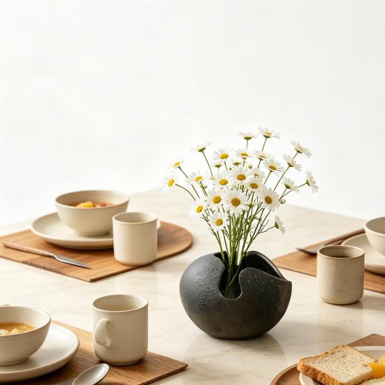 Decorative Vase, Nordic Style Resin Flower Pot, Irregular Shape Botanical Plant Pot for Indoor Home Courtyard Balcony Garden Windowsill