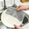 Multi-Layer Silver Fiber Kitchen Cleaning Cloths Set for Dishwashing and Oil Removal Durable and Non-Sticky Surface Cleaning Towels for Home Use