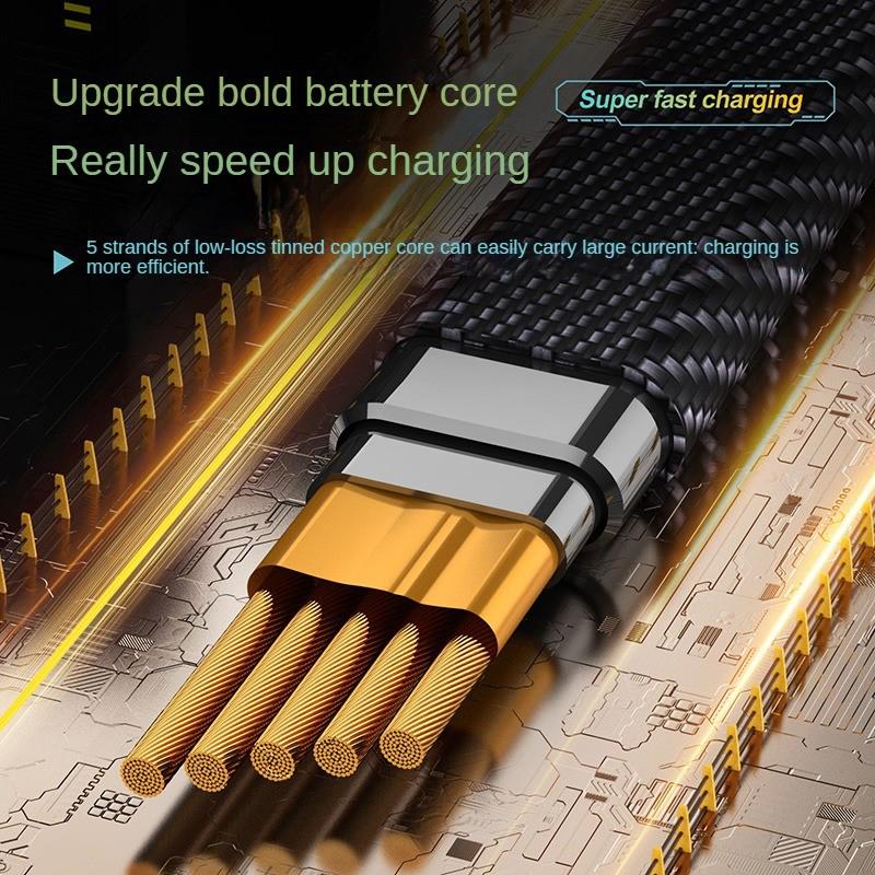4 In 1 65W Fast Charging Usb Cable Type C Usb Micro For Iphone Samsung Huawei Xiaomi Multi Port Multiple Charging Wire