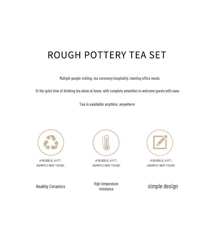 Portable Ceramic Travel Tea Set: One Pot, Three Cups, Custom Logo Option