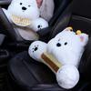 Universal Car Headrest Neck Pillow Plush Dog Cute Cartoon Comfortable Waist Pillow Vehicle Supplies Car Seat Accessorie Office Chair Sedentary Cushion