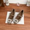 Mary Jane shoes 2025 spring women's source Litong Korean version one word with square buckle high-end single shoes women wear high heels