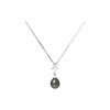 Necklace - Pearls & Colors - Tahitian Cultured Pearl 8-9 Mm - 925 Sterling Silver - Woman