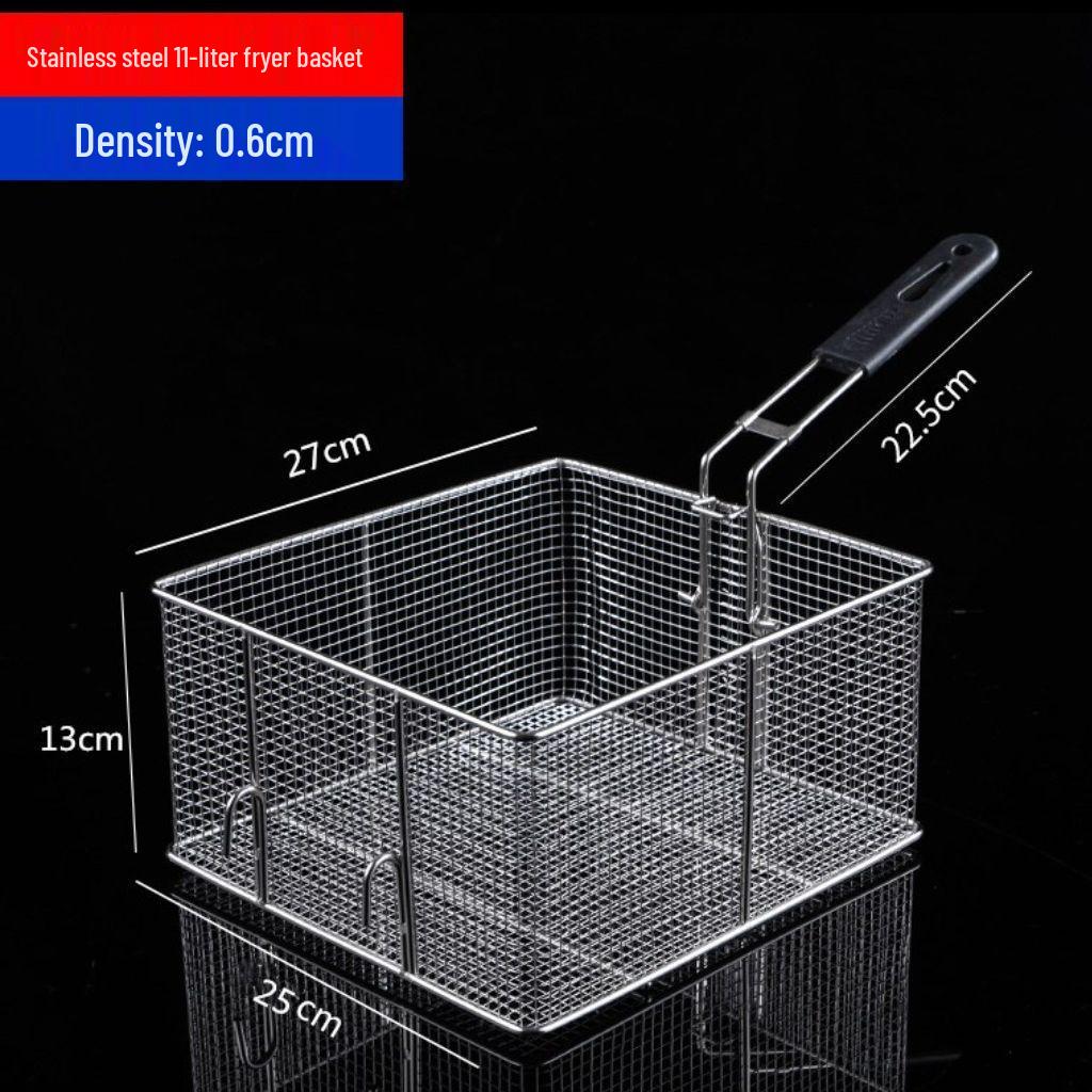304 Stainless Steel Frying Basket for Electric Fryer - Oil Control, Thickened Design for Frying Skewers and French Fries