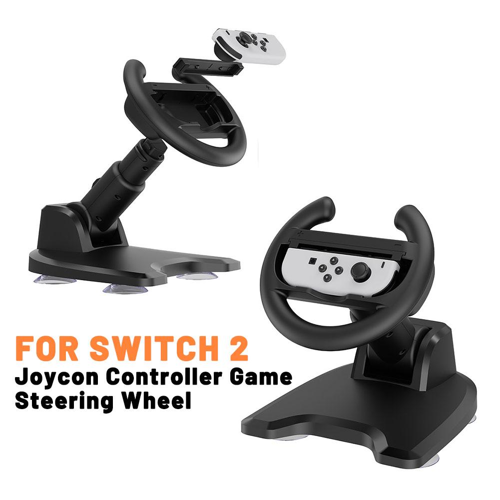 Universal Racing Wheel Stand for Switch & Switch2 Joycon Game Wheel Controller with Secure Suction Cup Base for NS2 Accessories