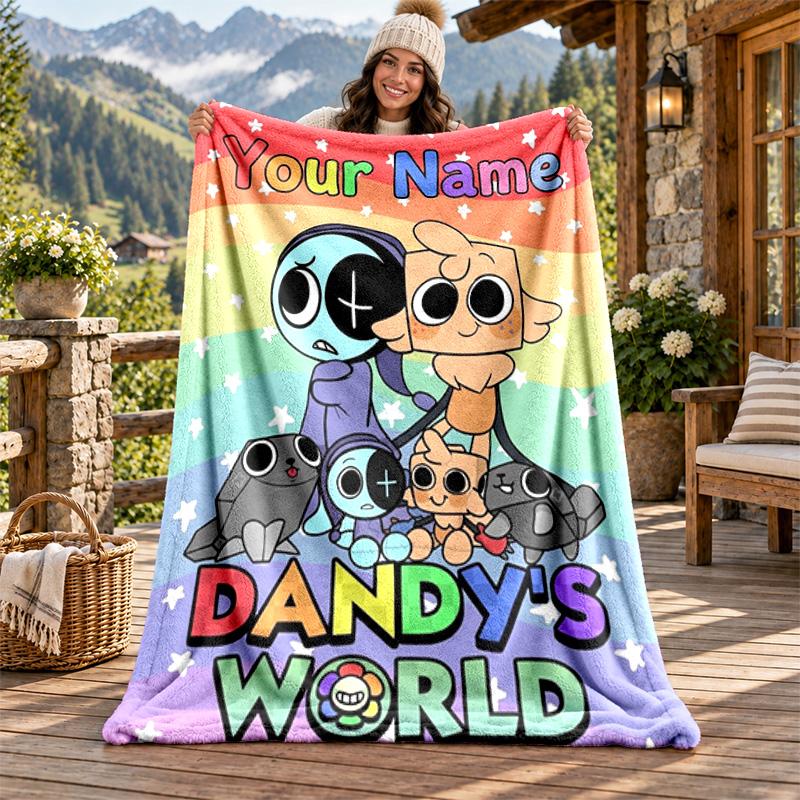 Dandys world Kişiye Özel İsimli Flanel Battaniye Kişiselleştirilmiş Yumuşak Sıcak Peluş Atkı Battaniye Aile Arkadaşlara Özel Hediye