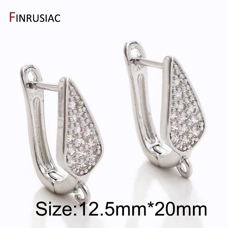 

18K Gold Plated Brass Anti-Allergy Earwire Fasteners Basic Earring Hook Fixtures For DIY Handmade Women Shvenzy Making Findings 1 pair