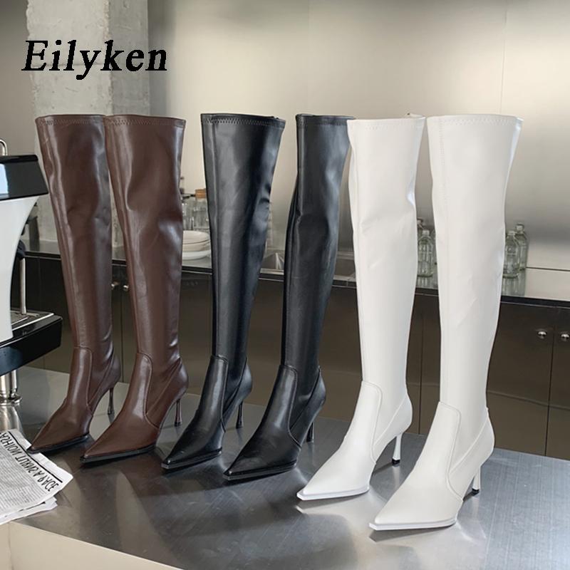 Fashion Eilyken Sexy Super High Heels Over The Knee Boots Women Ladies Spring Autumn Thigh High Long Party Shoes Botas De Mujer