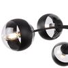 Toledo Black Ceiling Lamp 6-Flat Black Lampshade E14