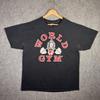 Vintage World Gym T-shirt Herr XL Svart 90-tal Styrkelyft Träning Gorilla USA