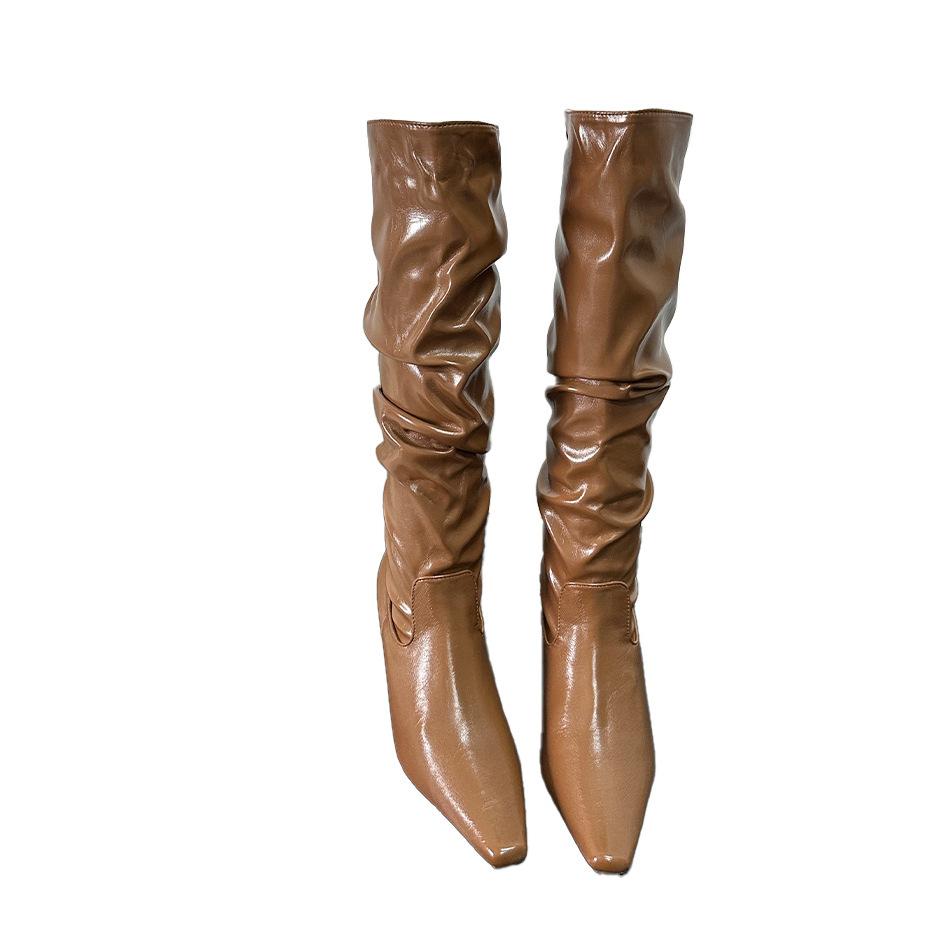 2025 Autumn New Pointed Thin Heel High Heel Temperament French Fashion Sexy Beautiful Women Boots