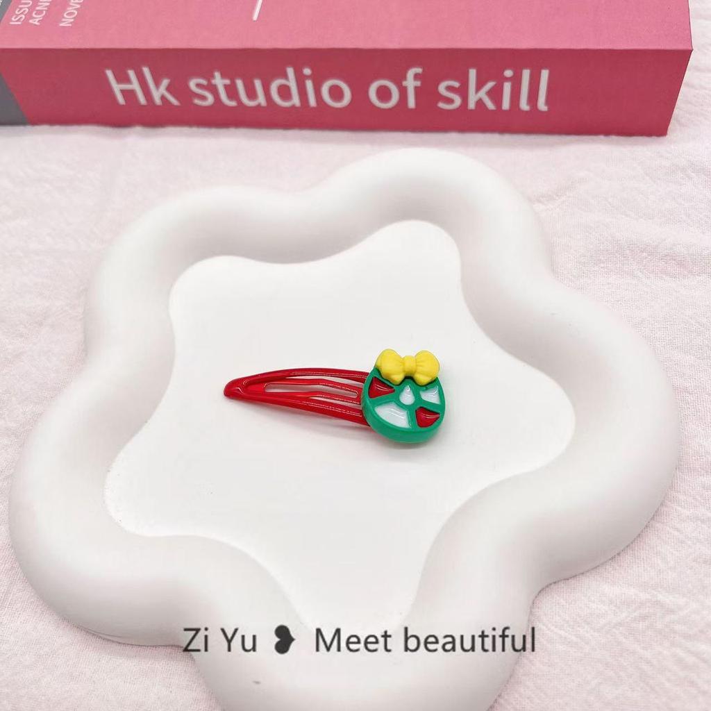 Adorable Christmas Hair Clips for Kids - Santa Cartoon Accessories, Festive Holiday Headdress