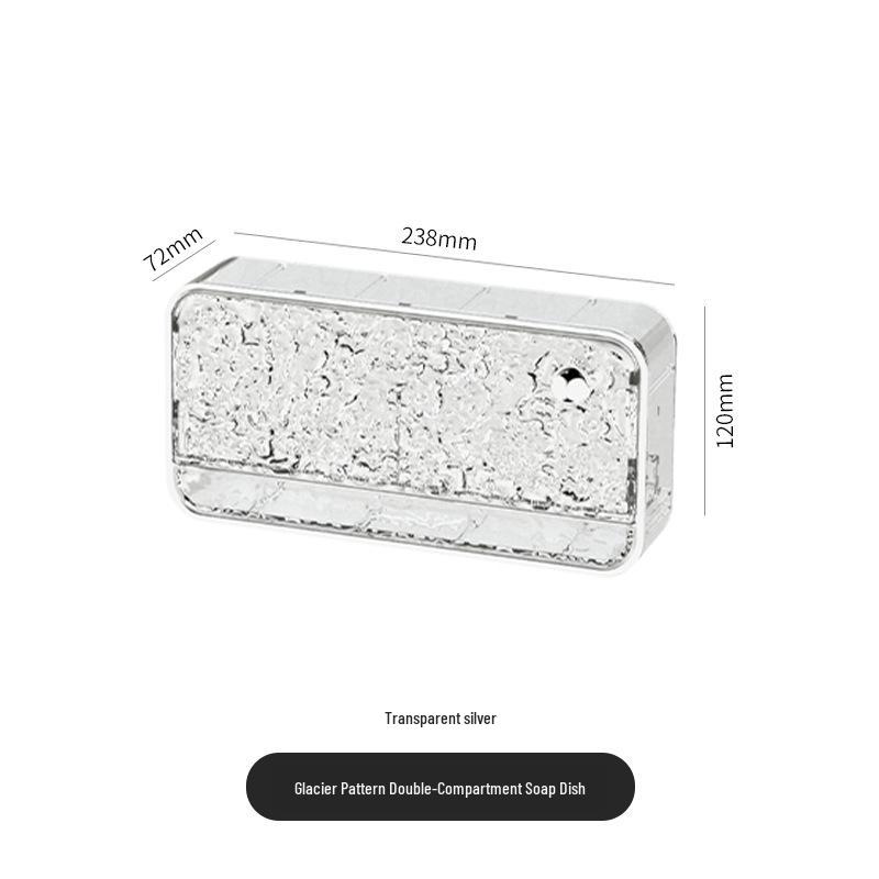Wall-Mount Luxury Soap Dish with Lid & Drainage for Bathroom