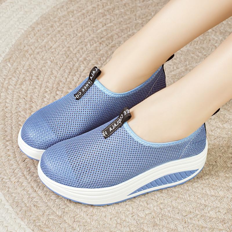 Fashion Fashion Breathable Mesh Women Running Shoes Comfortable Lightweight Casual Sneaker Summer Outdoor Non-slip Flat Running Shoes