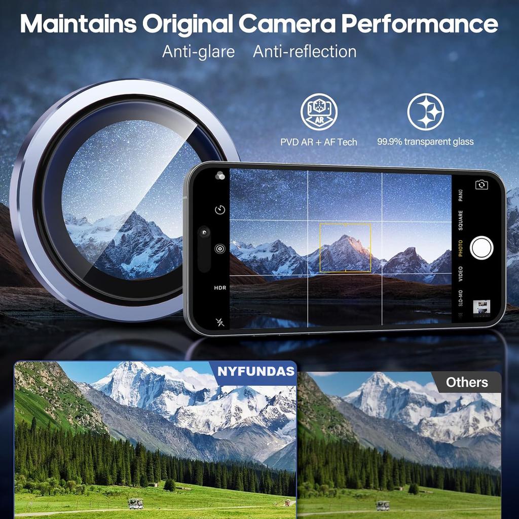 Camera Lens Protector Cover for Iphone Air 17 Pro Max 16E 16 E 15 Plus 14 13 Mini 12 11 17Pro 16Pro Protection Tempered Glass Metal Phone Accessories