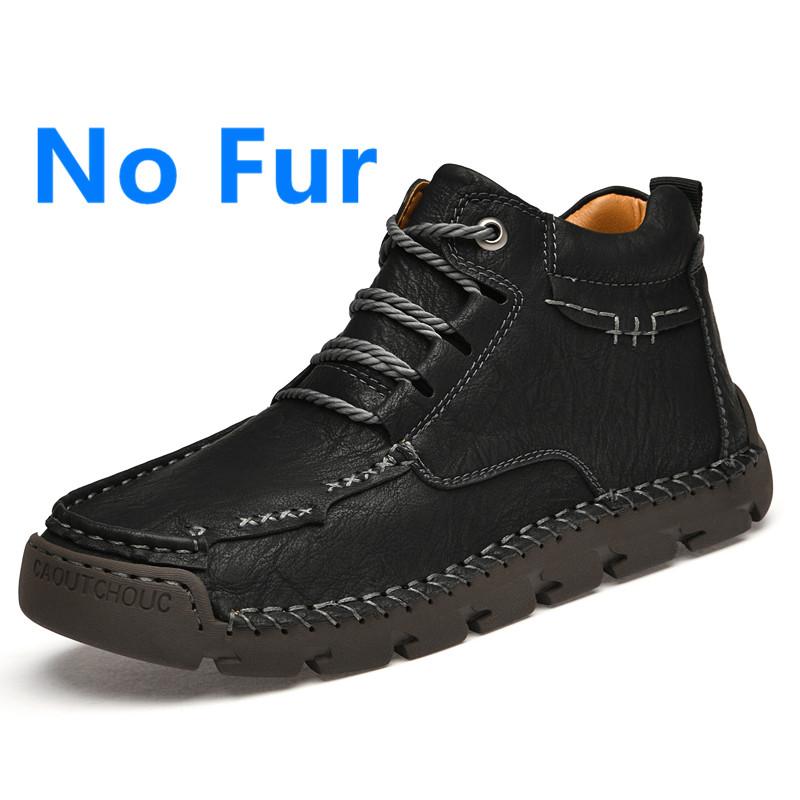 Men Shoe Men Winter Snow Boots Leather Sneakers Super Warm Men Boots Outdoor Male Hiking Shoes Motocross Work Shoes Leisure Walk