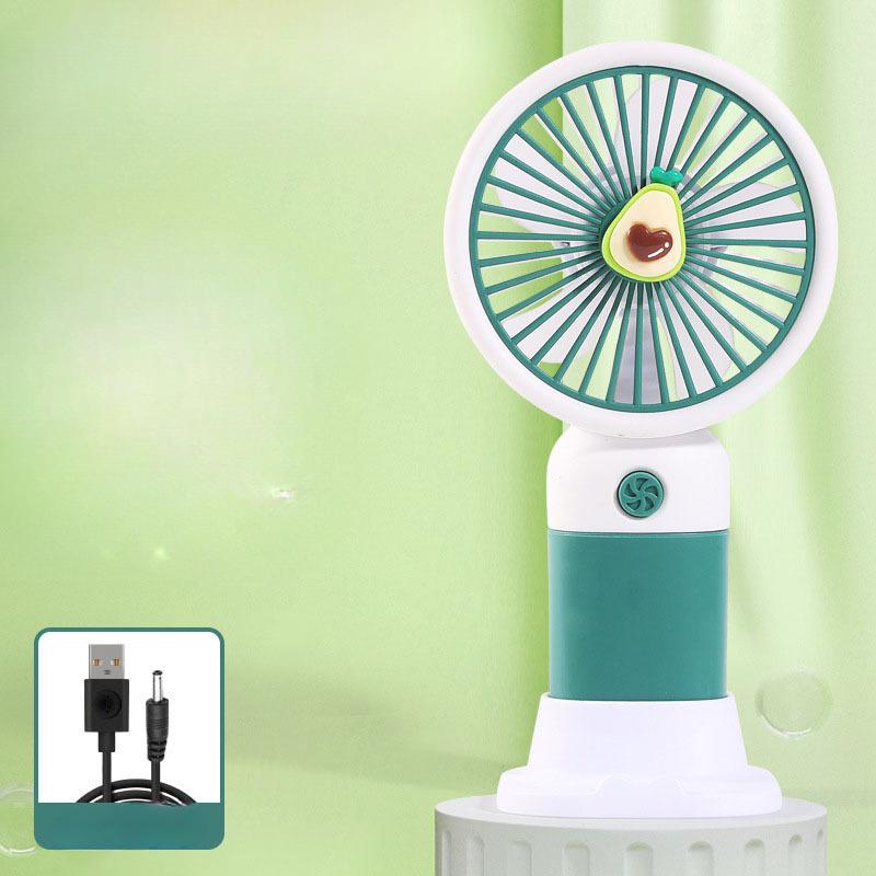 Cartoon Fruit Flower Portable Desktop Lazy Fan Mobile Phone Stand Multi Use Handheld Small Fan Student Charging Edition