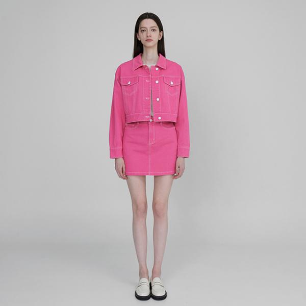 Atelier Nine Dyed Setup Raw Color Denim Mini Skirt (Sk-4751)