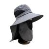 Summer Men's Sunscreen Sun Hat Outdoor Mountaineering Big Brim Quick Drying Face Cover Neck Shawl Hat Fisherman Fishing Hat