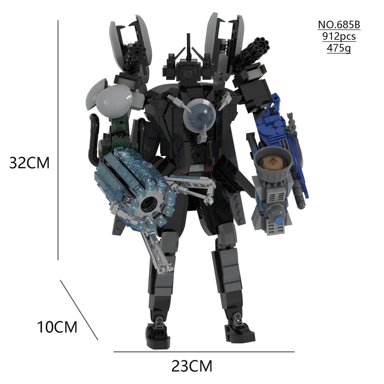 MOC Toilet Building Blocks Camera Titan