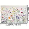 2D Flat Multicolor Wildflower Backdrop, Aesthetic Floral Background for Studio & Portrait Photoshoot