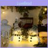Christmas Snowman Decor With Led Lights And Knit Hat For Holiday Festivities