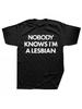 Nobody Knows Im Lez Printed Tshirt Unisex Gay And Equality Tshirt Lez Gay Couple Tshirt Crew Neck Unisex T Shirt