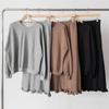 New Arrivals Open Run Women Oversize Autumn Sweatshirt Frill Long Skirt Set