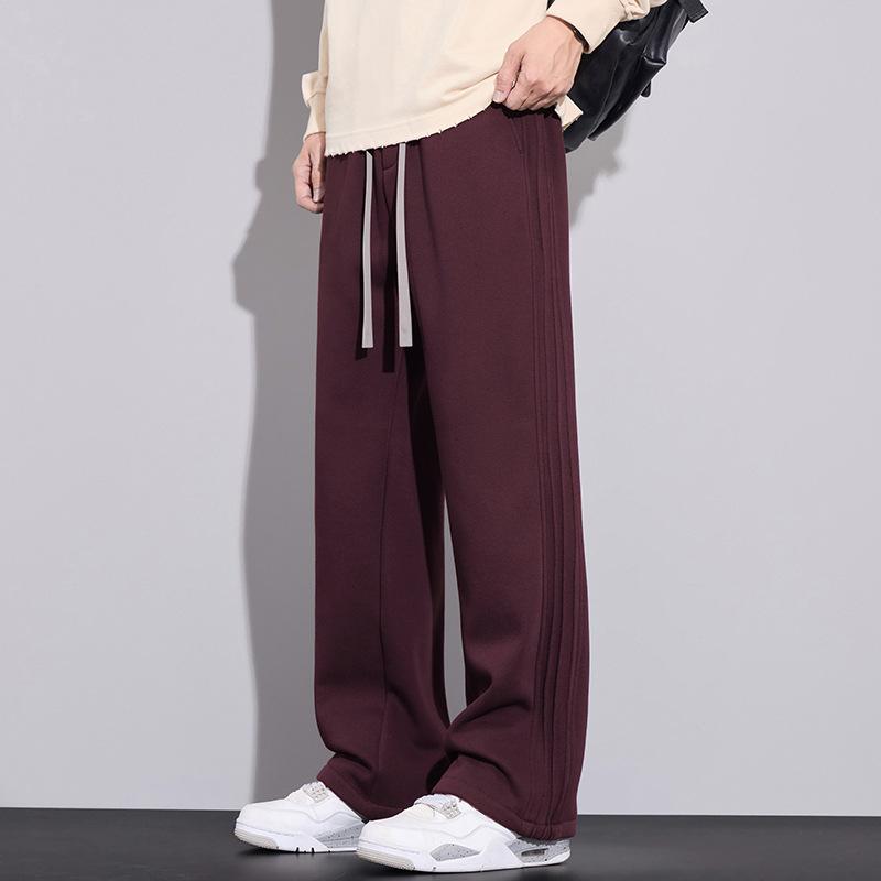 Autumn and winter new men's casual pants trendy teen college style versatile wide-leg pants mopping pants men's trendy casual pants