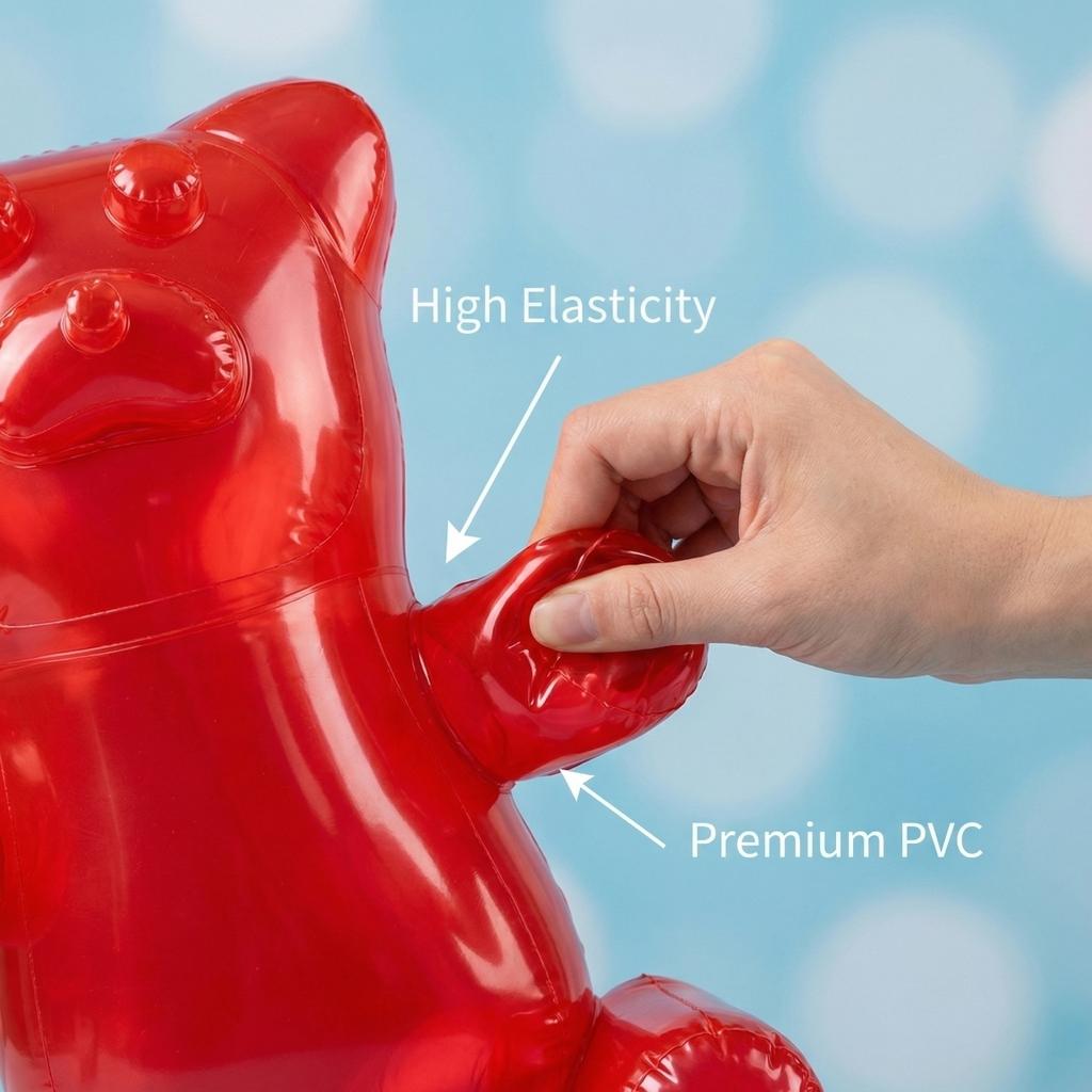Inflatable Candy Bear Toy PVC Transparent Color Indoor Decoration