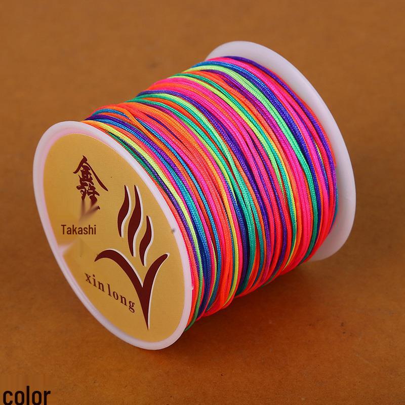 

Нефритовая нить №. 72 - 0,8 мм Красный полиэстеровый шнур для DIY подвесок и аксессуаров для ювелирных изделий в китайском стиле 1 piece/package