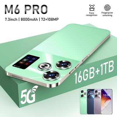 M6 PRO 7.3-Inch Android Smart Phone with 16GB+1TB Storage
