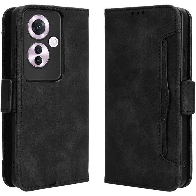 Flip Case for Oppo Reno 11F 5G, Card Slot, Black