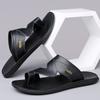 New Men's Sandals Summer Fashionable Pu Leather Flip Flops Youth Beach Shoes Slippers Comfortable Casual Footwear