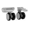 1 Pair Luggage Suitcase Wheels ABS Silent Double Row Wheels Universal Travel Suitcase Replacement Casters