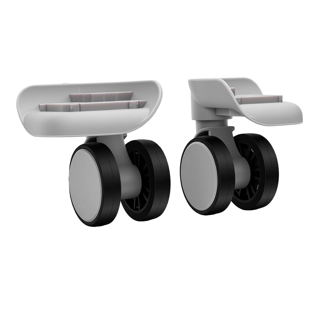 1 Pair Luggage Suitcase Wheels ABS Silent Double Row Wheels Universal Travel Suitcase Replacement Casters