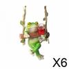 Hanging Frog Swing Figurine Resin Garden Ornament Outdoor Decoration Sculpture Fairytale
