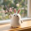 3D Printed Plastic Rabbit Vase Kawaii Small Flower Pot Cute Desktop Ornament  Bedroom