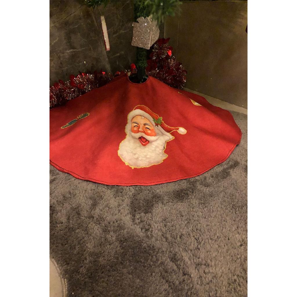 Christmas Pine Tree Foot Cover Washable Fabric With Velcro 65x65