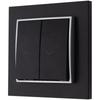 Roller Blind Switch with Frame Karlik Mini, Matt Black/silver